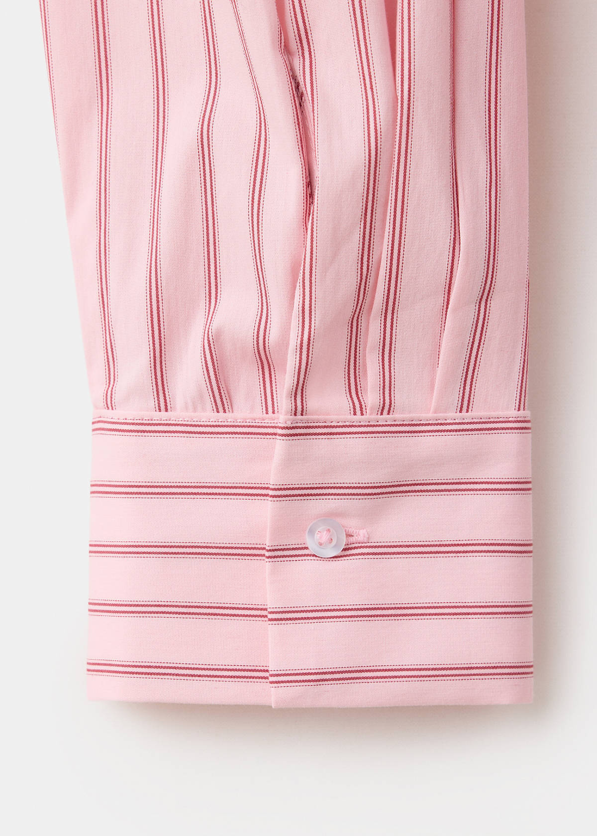 Striped cropped shirt — Pink