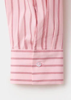 Striped cropped shirt — Pink 8