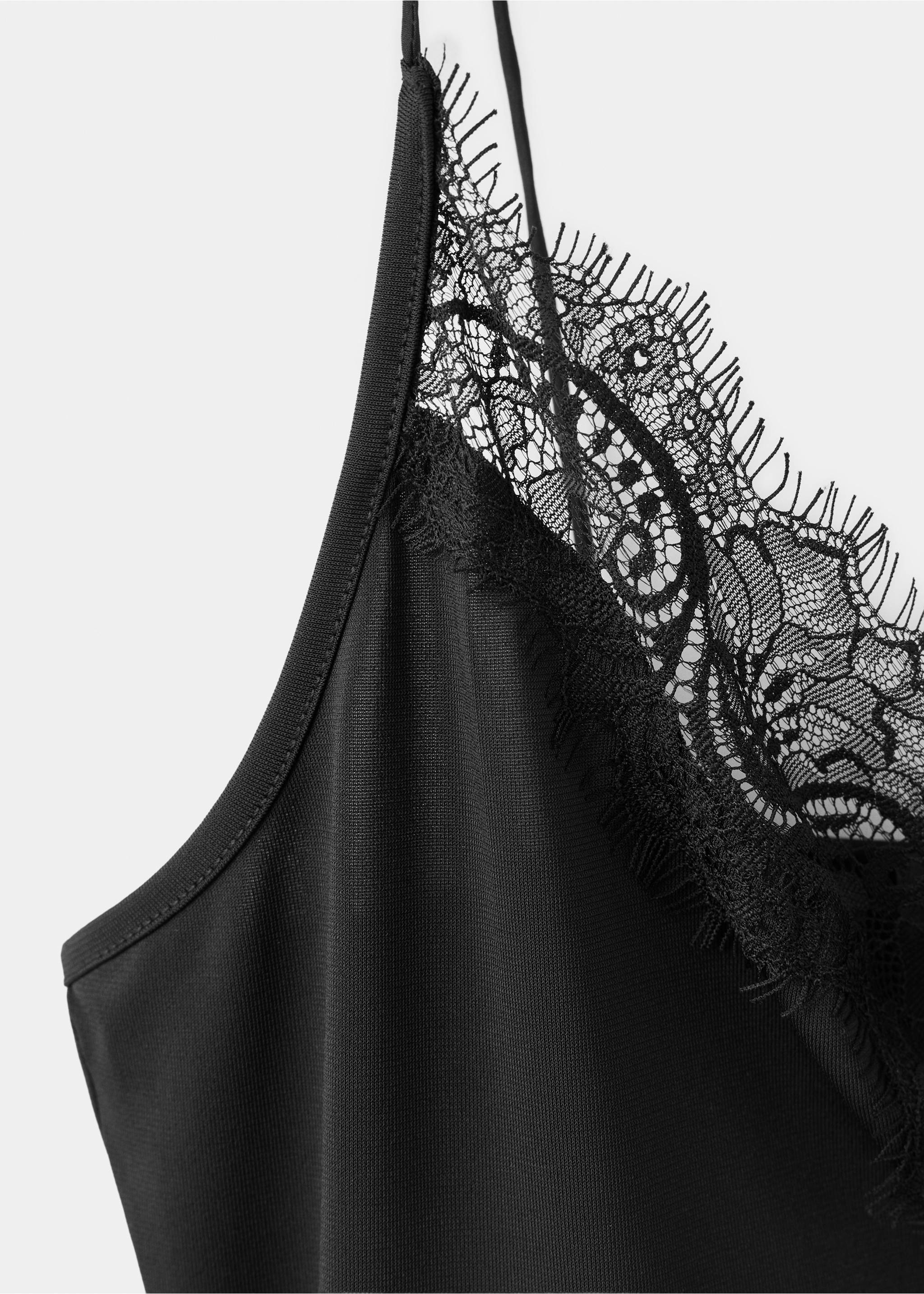 BODYSUIT XLACEPIC - Detail des Artikels 8, Schwarz. Ref: 37087781-00.