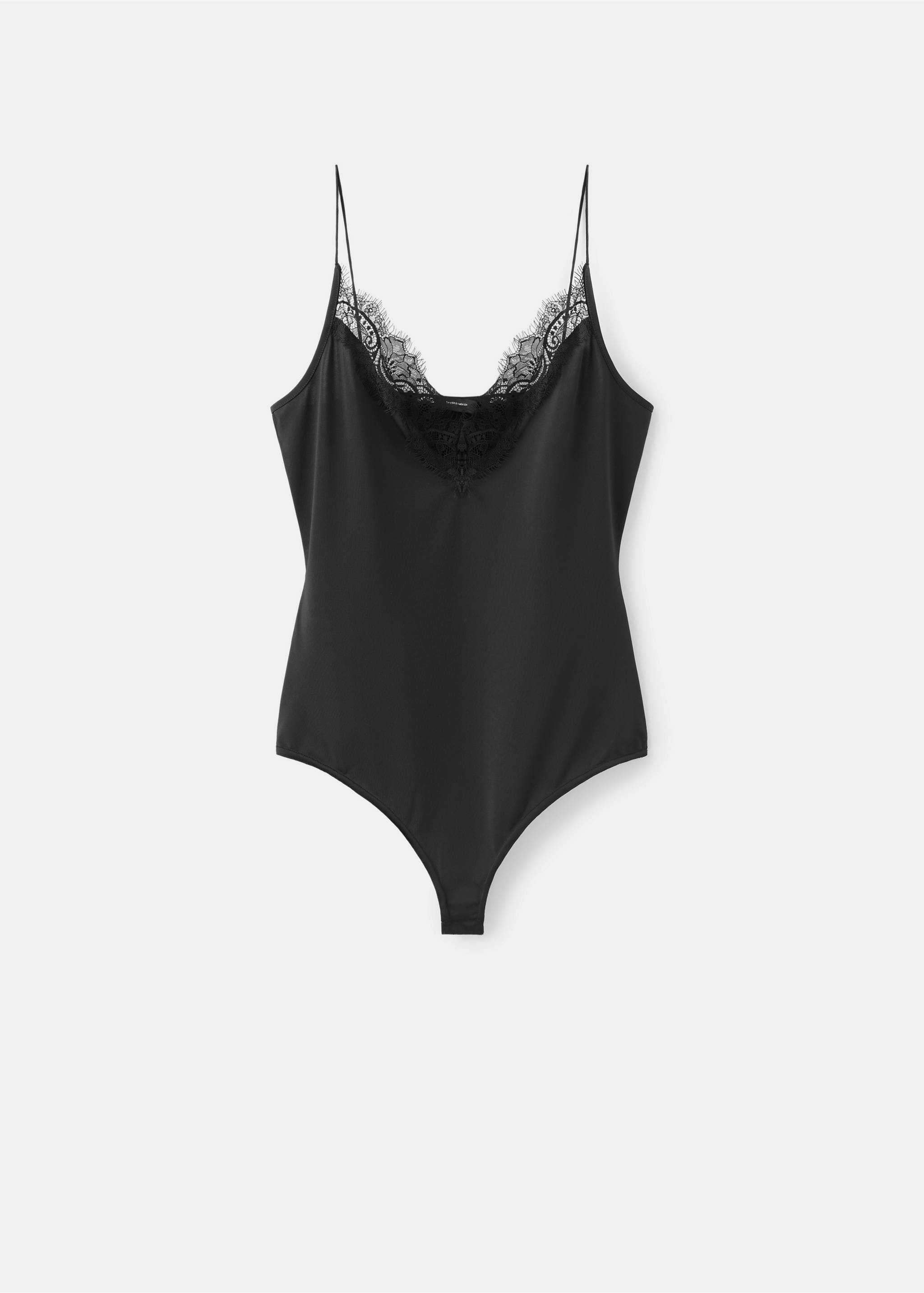 BODYSUIT XLACEPIC - Artikel ohne Model, Schwarz. Ref: 37087781-00.