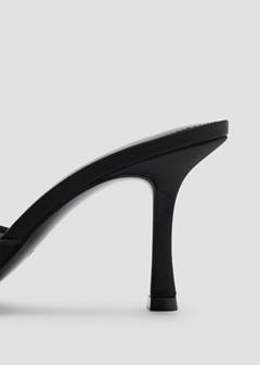 Strass heeled sandal — Black 3