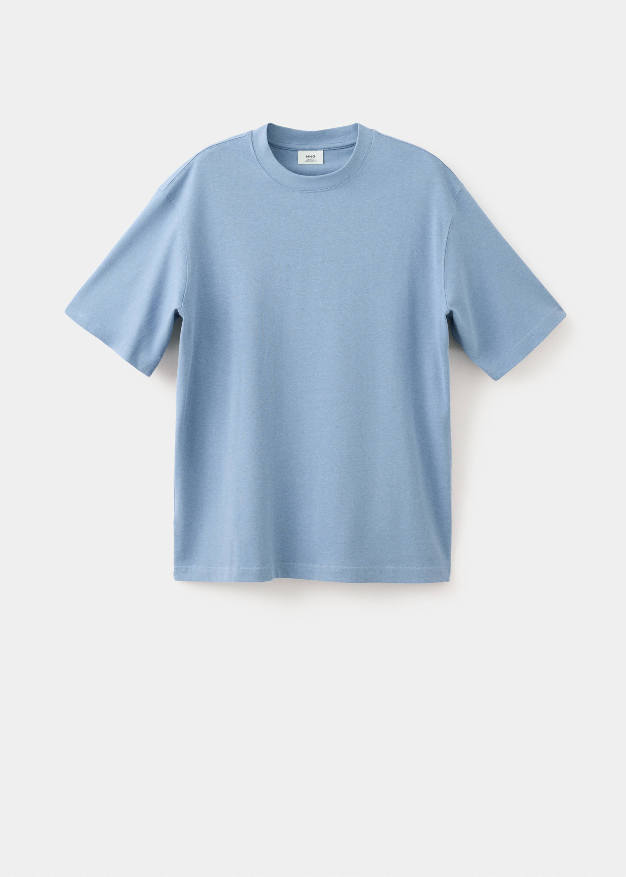 Light blue short-sleeve t-shirt with a relaxed fit and crew neck., Blue. Ref: 37087787-00.