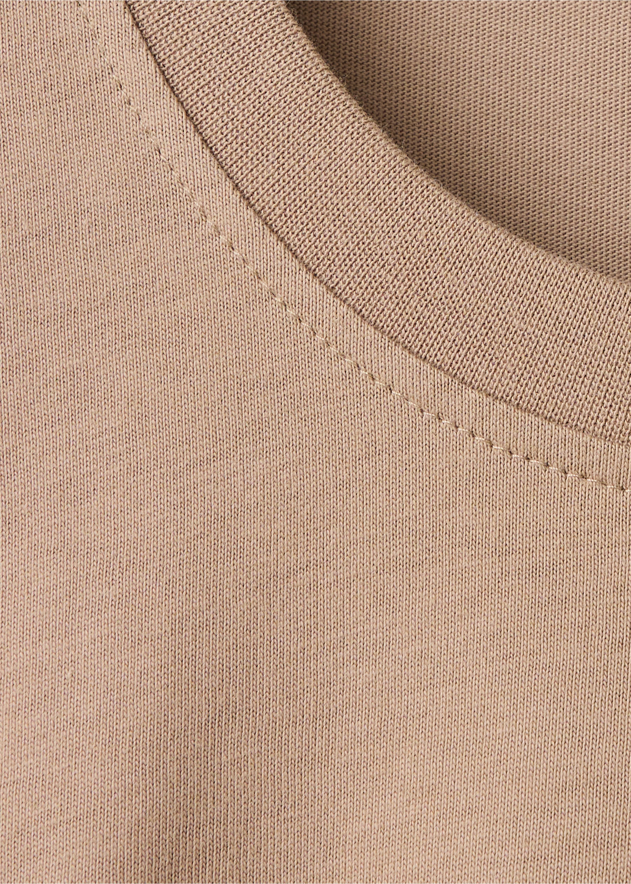 100% cotton printed t-shirt - Details of the article 8, Sand. Ref: 37087789-00.