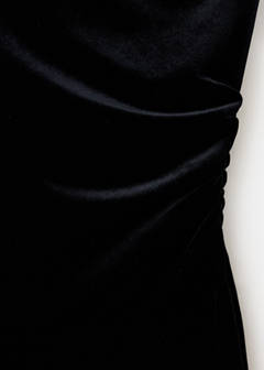 Velvet scarf-collar jumpsuit — Black 7