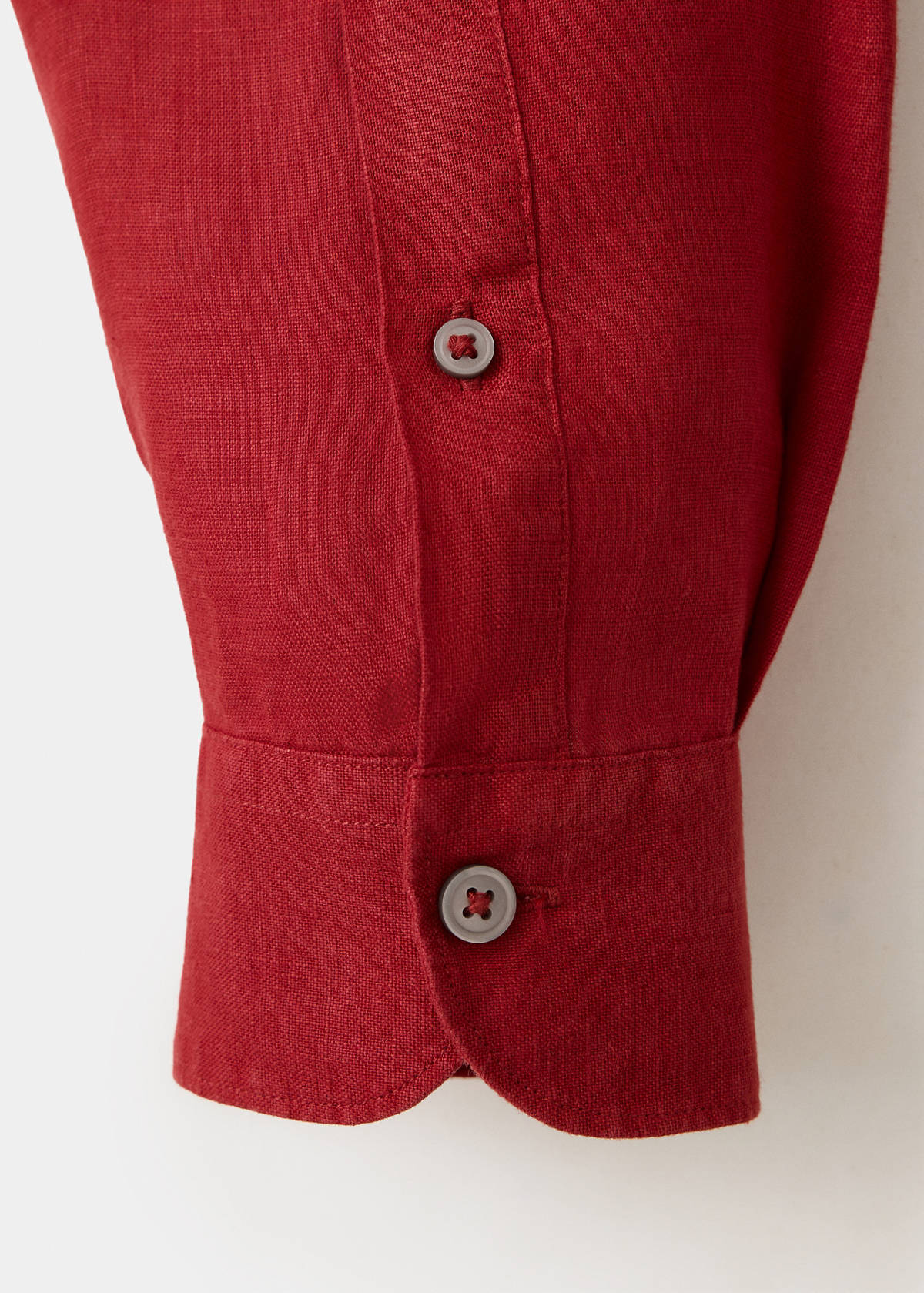 100% linen regular-fit shirt — Red
