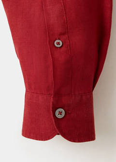 100% linen regular-fit shirt — Red 8
