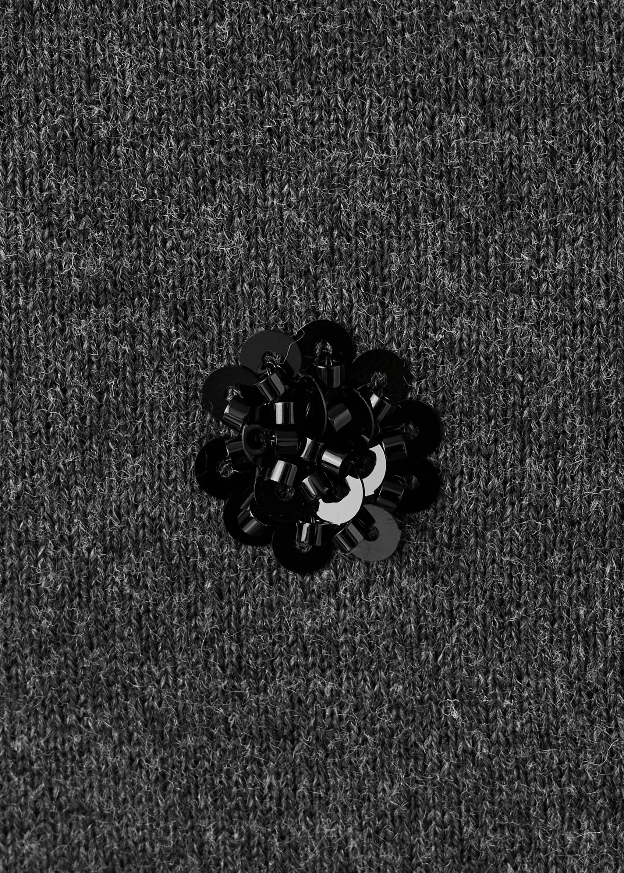 Cardigan en maille détail à sequins - Détail de l'article 0, Gris anthracite. Ref: 37087796-00.