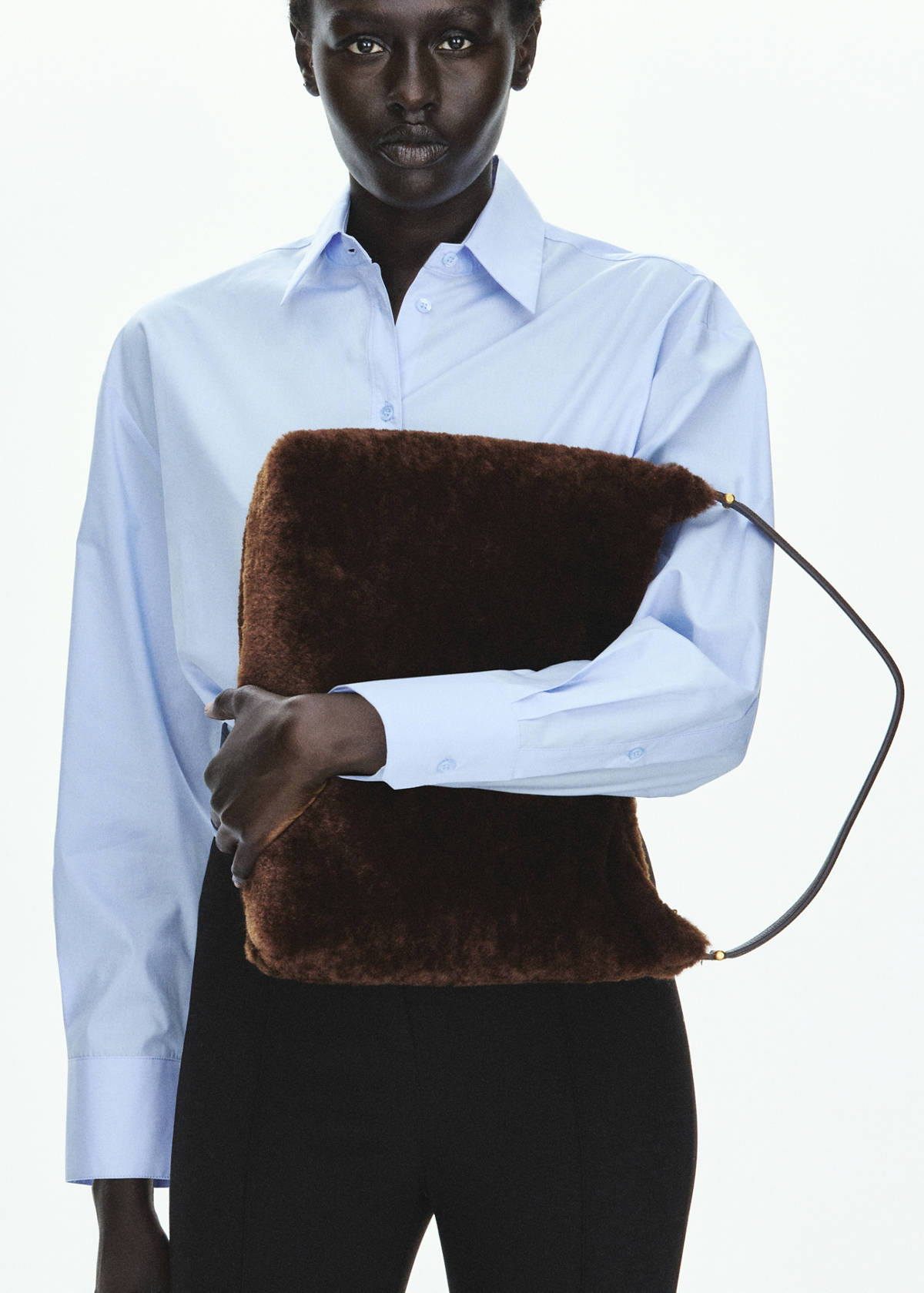 Faux fur shopper bag
