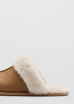 Suede-effect faux fur trainers — Sand 3