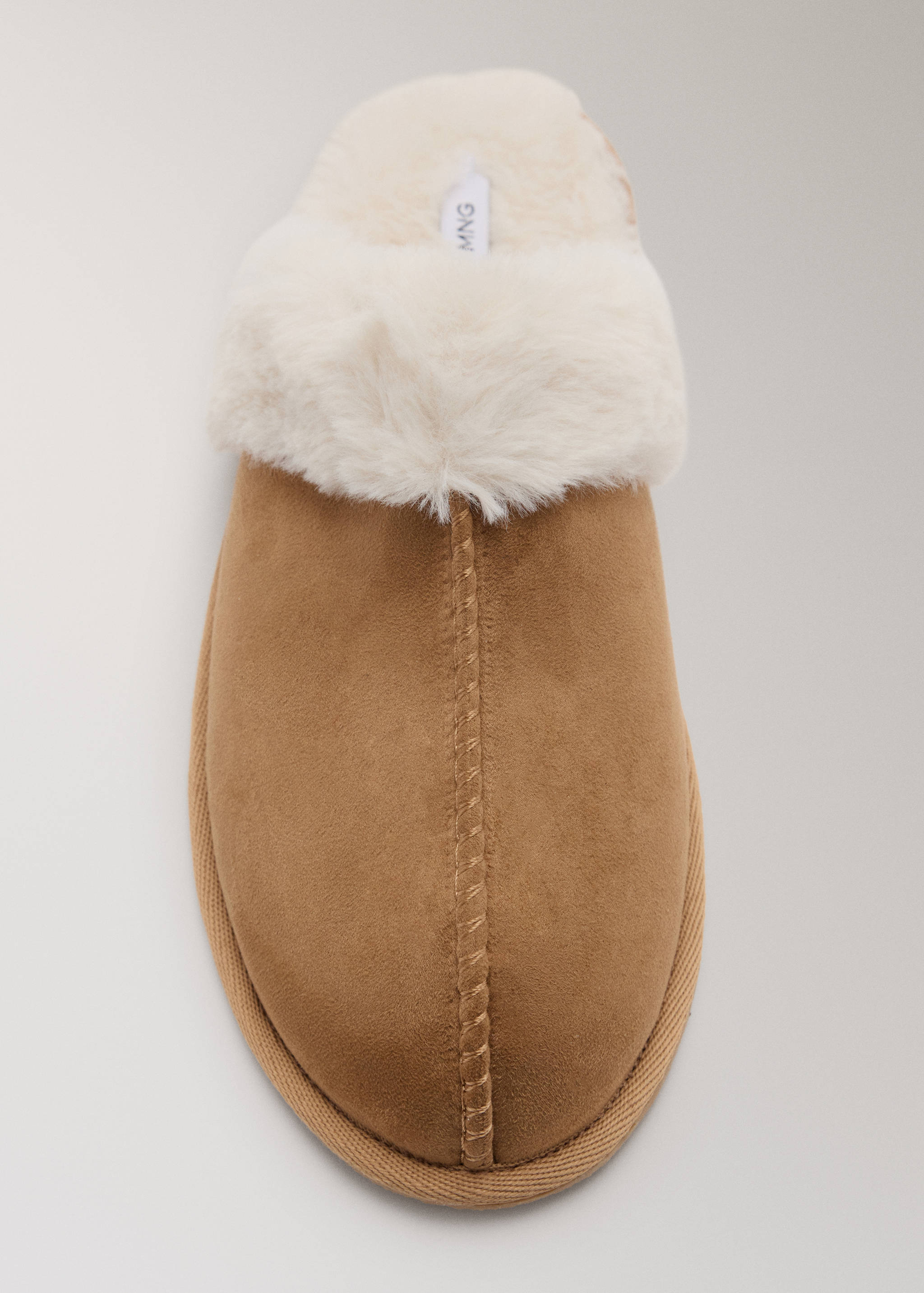 Suede-effect shearling slipper - Details of the article 2