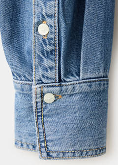 100% cotton denim shirt — Medium Blue 6