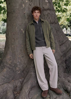 Zip-neck fleece sweatshirt — Charcoal 2