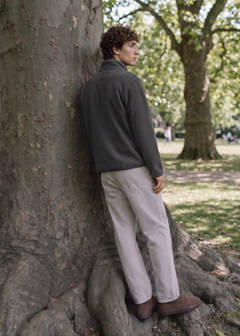 Zip-neck fleece sweatshirt — Charcoal 5