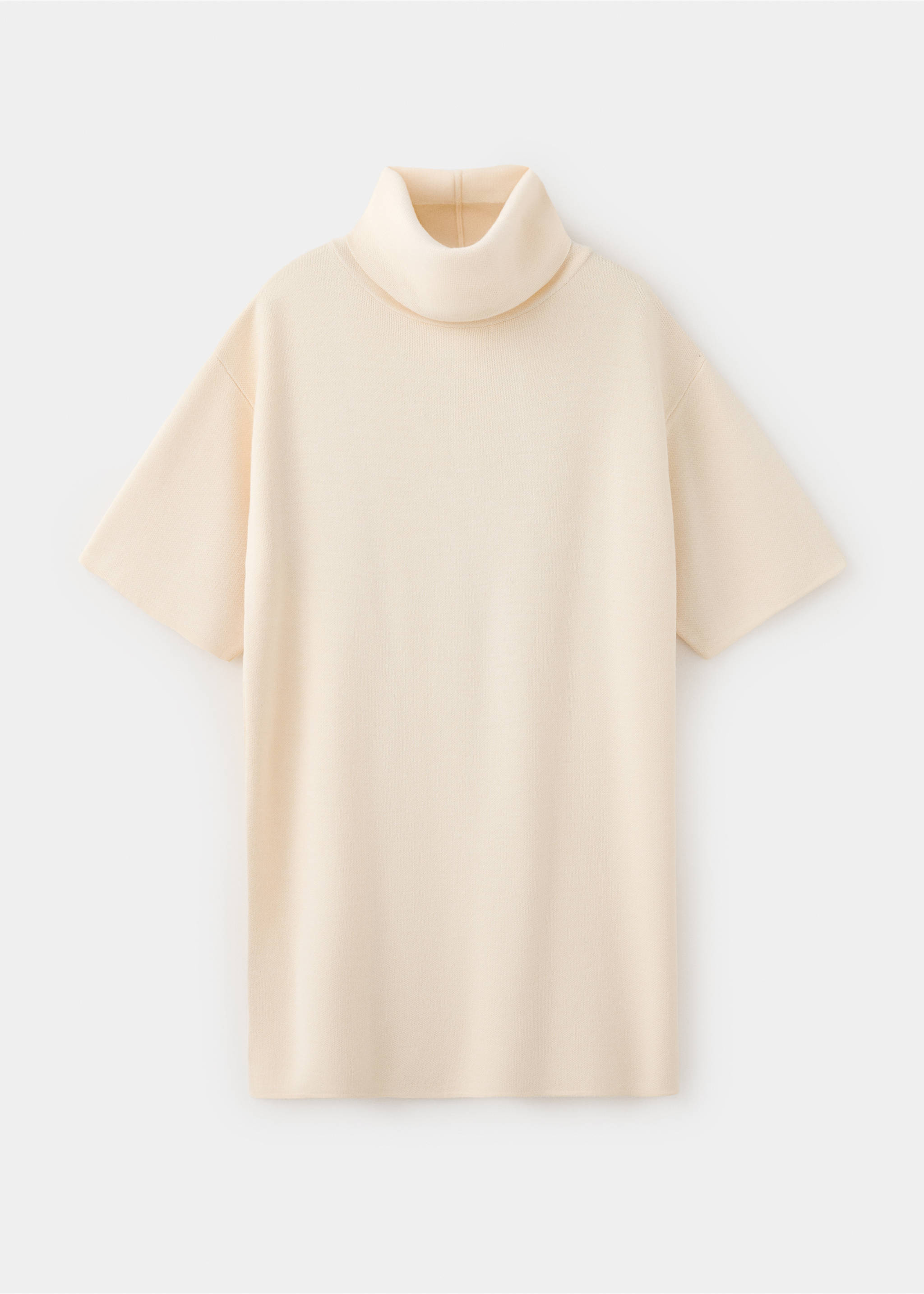 Short fine-knit dress - Article without model, Ecru. Ref: 37087812-00.