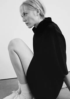 Knitted turtleneck dress — Black 8