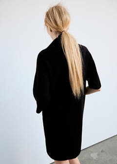 Knitted turtleneck dress — Black 10