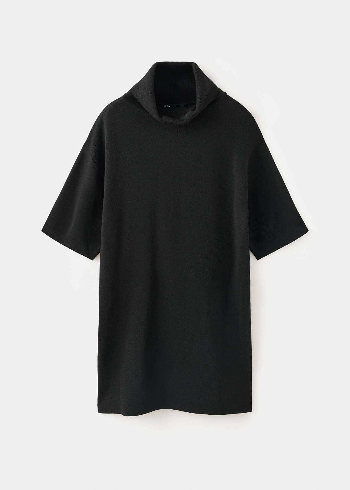 Knitted turtleneck dress — Black