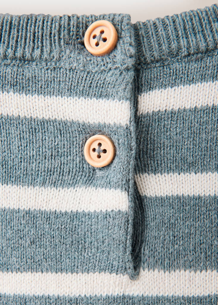Knit striped sweater — Green