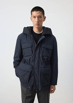 Water-repellent quilted parka — Night Blue 1