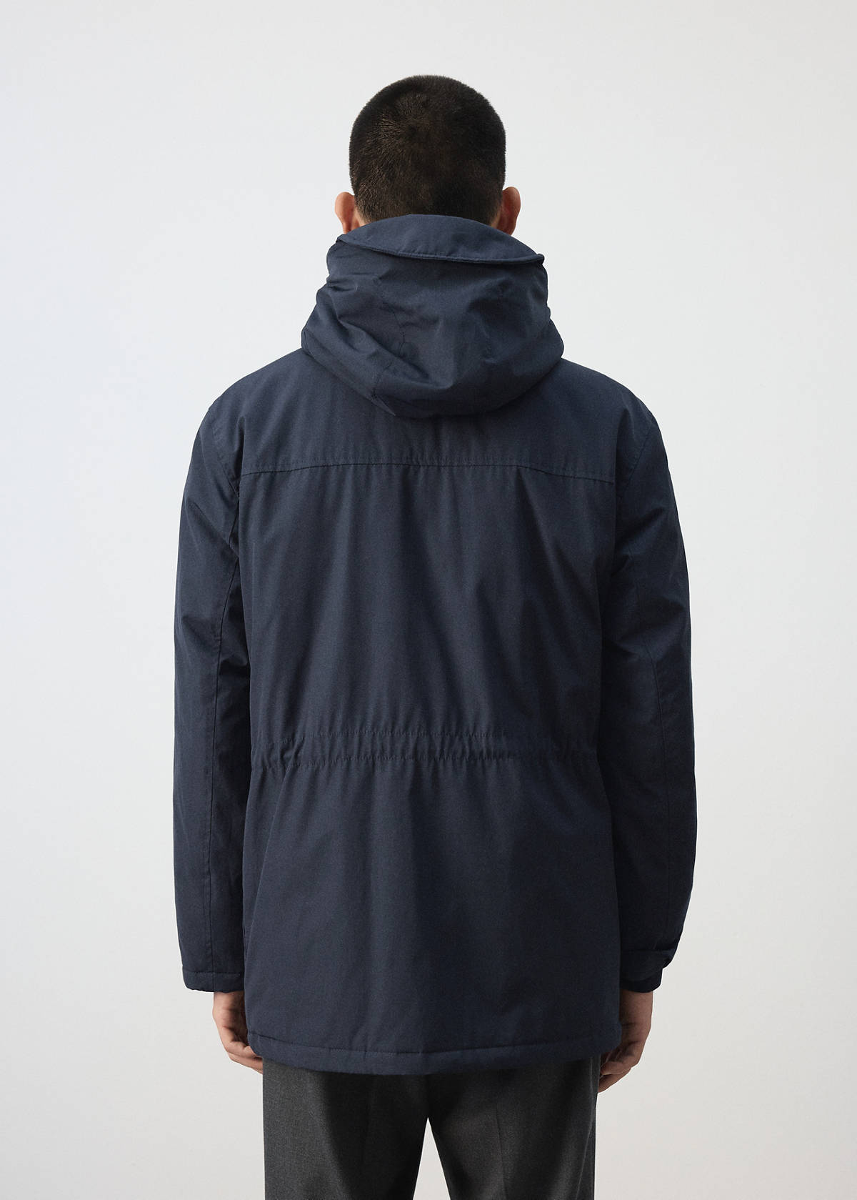 Water-repellent quilted parka — Night Blue