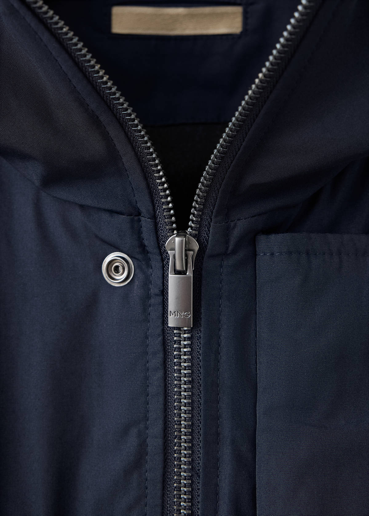 Water-repellent quilted parka — Night Blue