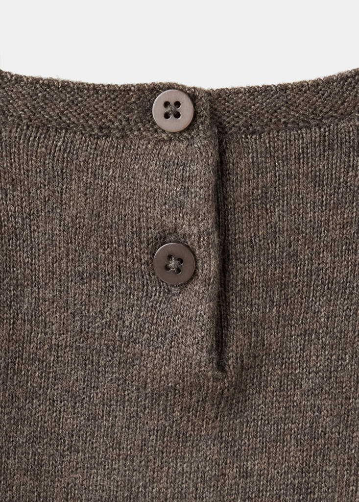 Kangaroo pocket knit sweater — Chocolate