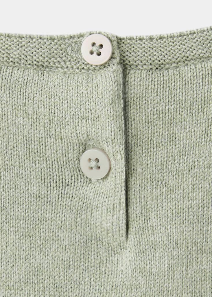 Kangaroo pocket knit sweater — Green