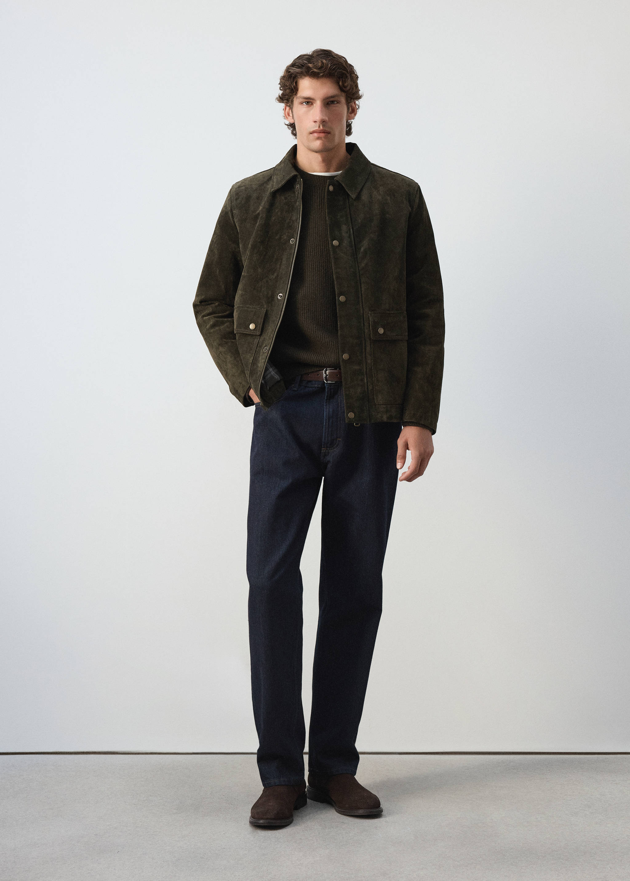 Veste 100 % cuir et daim - Plan général