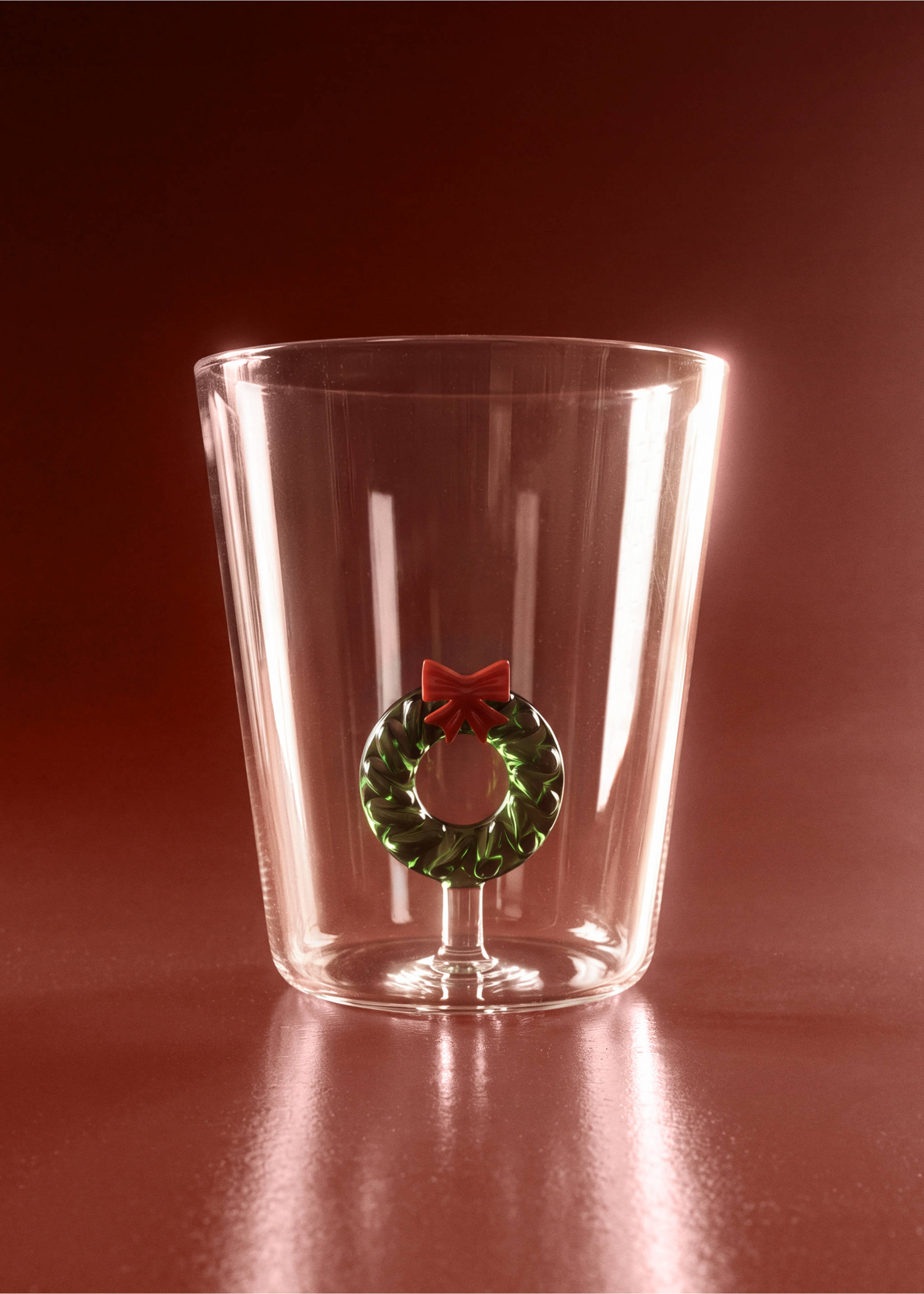 Glas med kransdetalj - Allmän bild, Skogsgrön. Ref: 37087891-00.