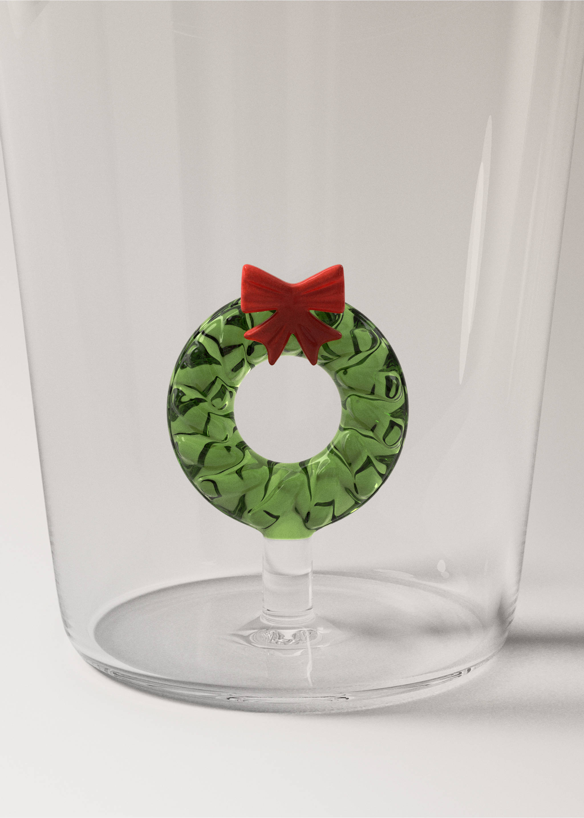 Glas med kransdetalj - Detaljer om artikeln 2, Skogsgrön. Ref: 37087891-00.