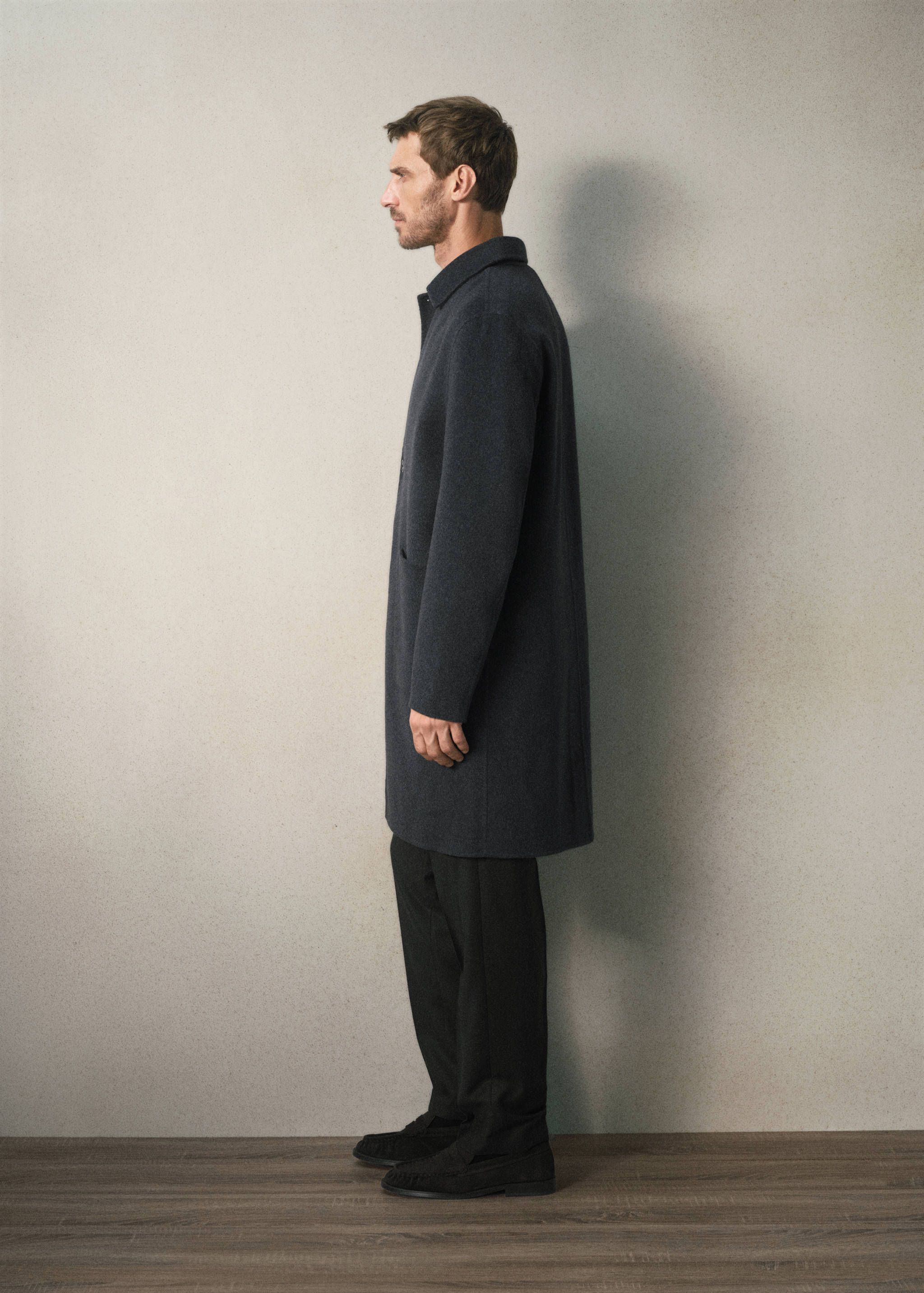 Manteau en mélange laine et cachemire à poches - Détail de l'article 2