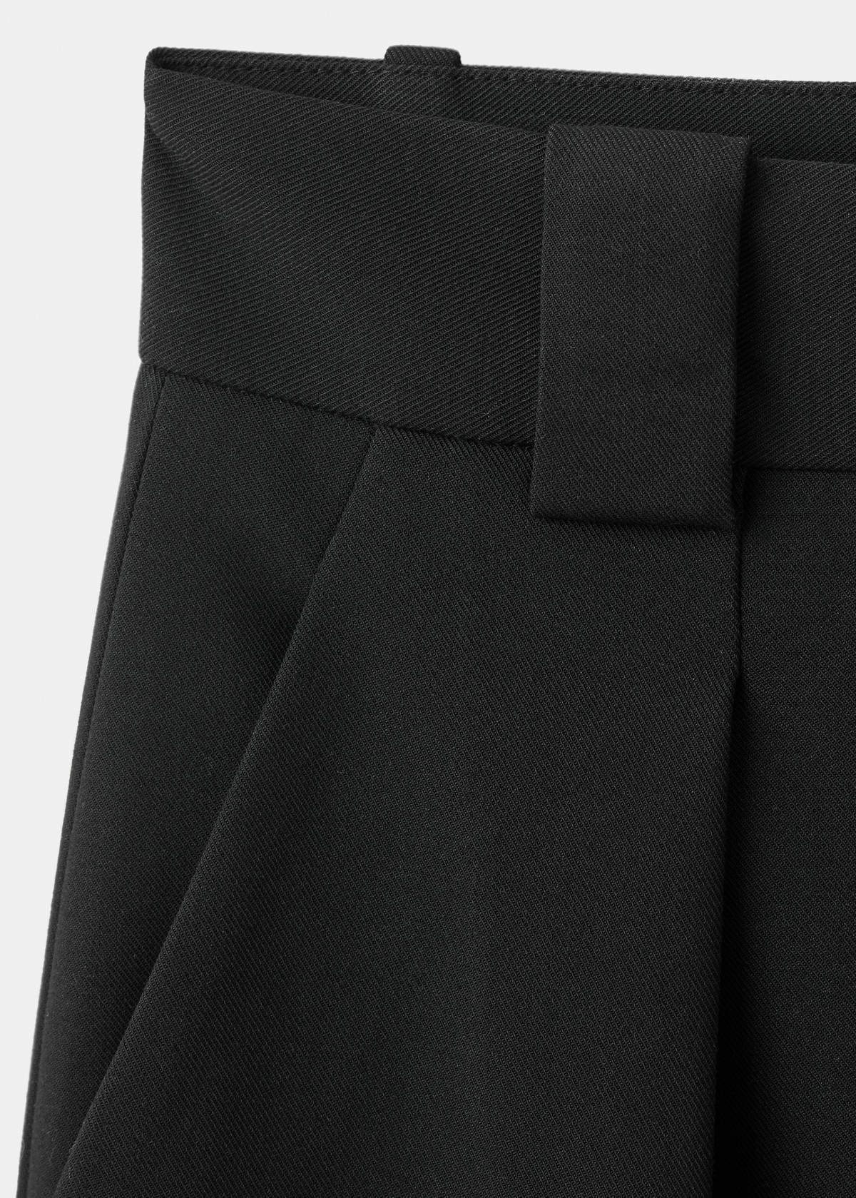 Straight-fit suit trousers — Black
