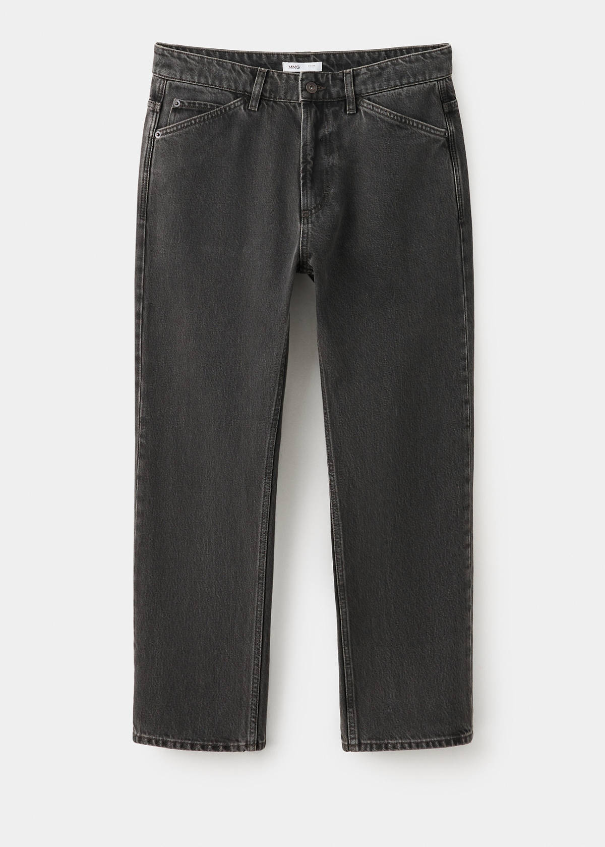 Regular-fit cropped jeans — Open Grey