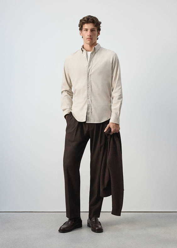 Koszula classic fit z mikrosztruksu