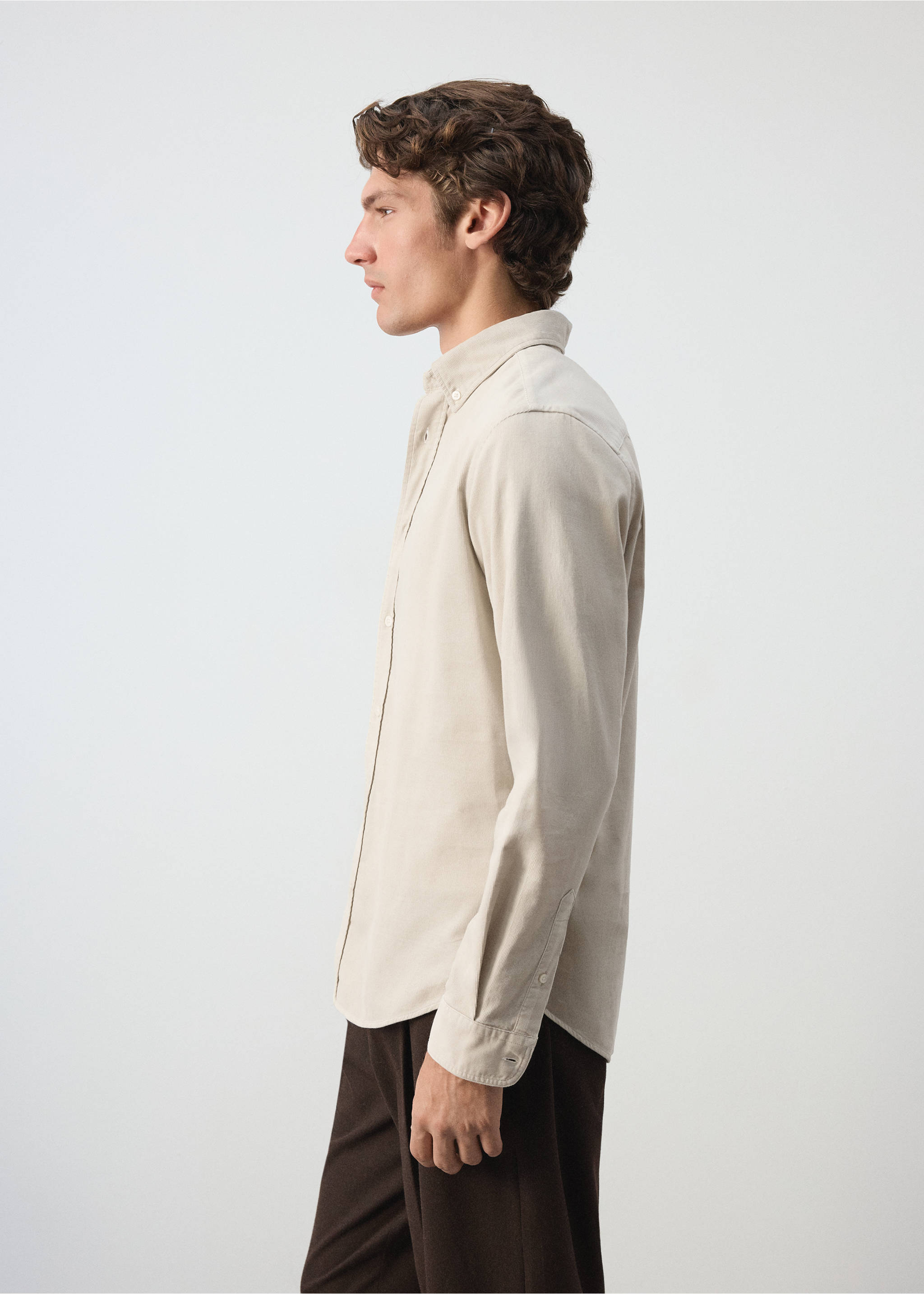 Classic Fit-Feincordhemd - Detail des Artikels 2, Hellgrau/Pastellgrau. Ref: 37087900-00.