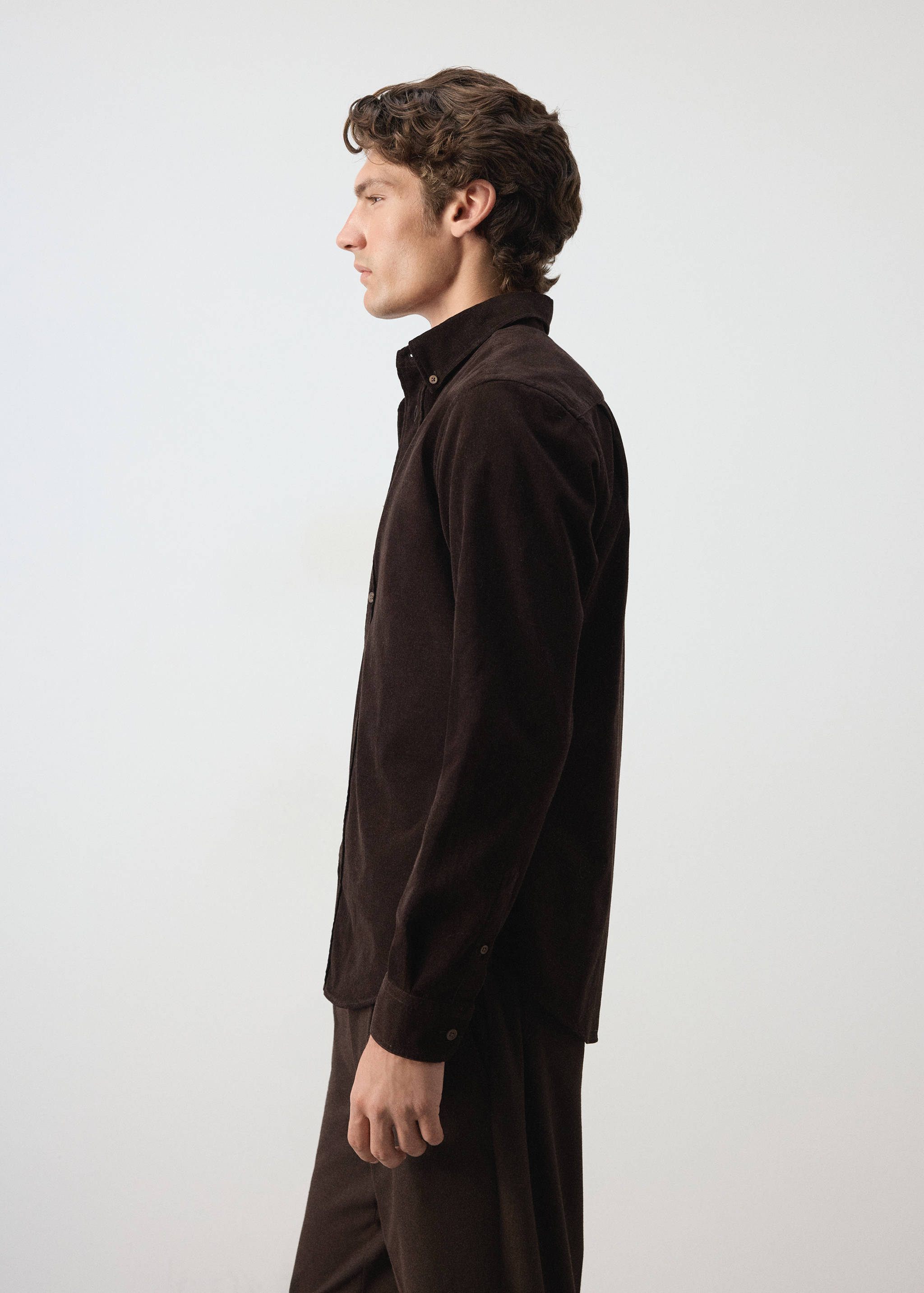 Classic-fit micro-corduroy shirt - Details of the article 2