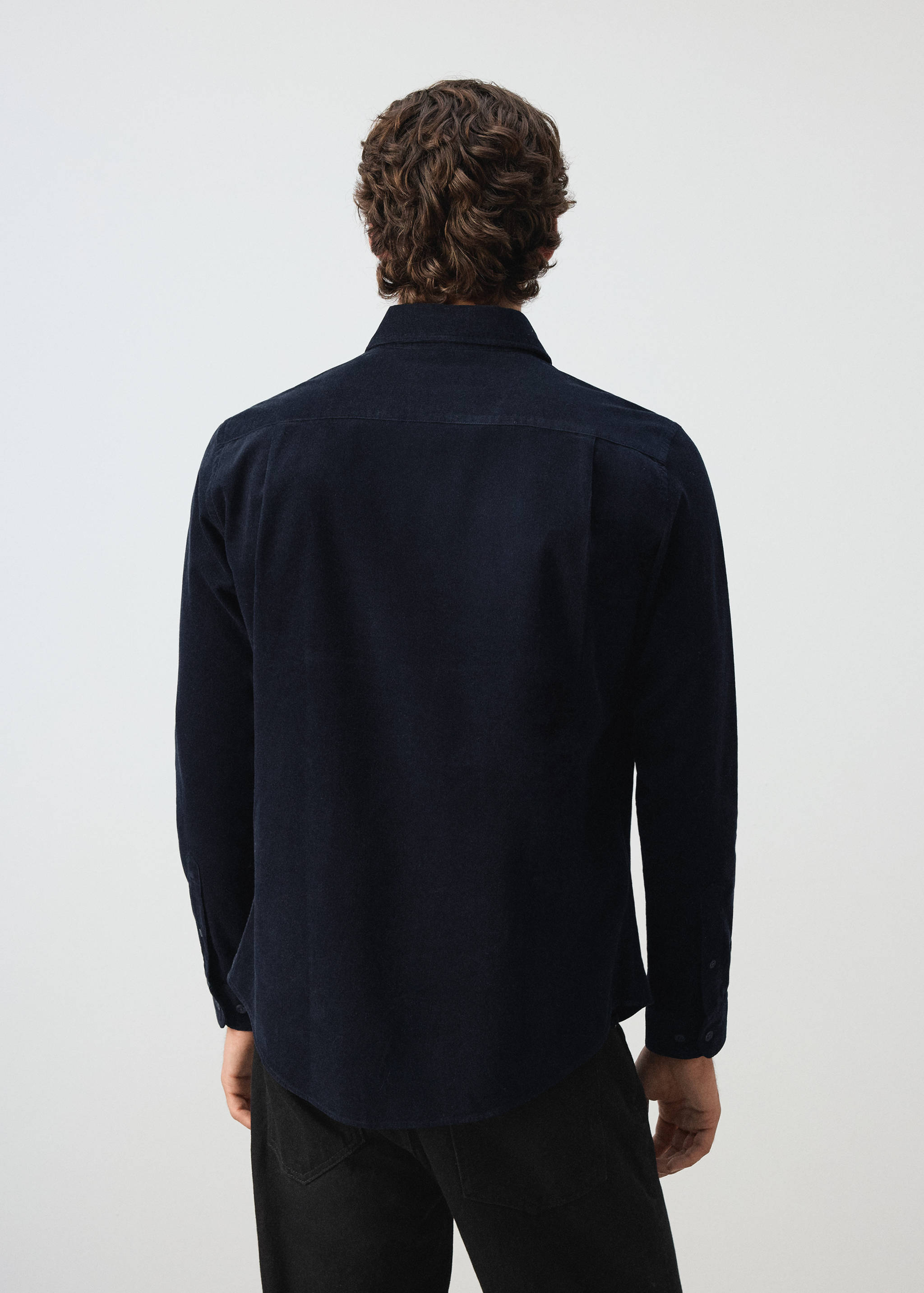 Classic-fit micro-corduroy shirt - Reverse of the article