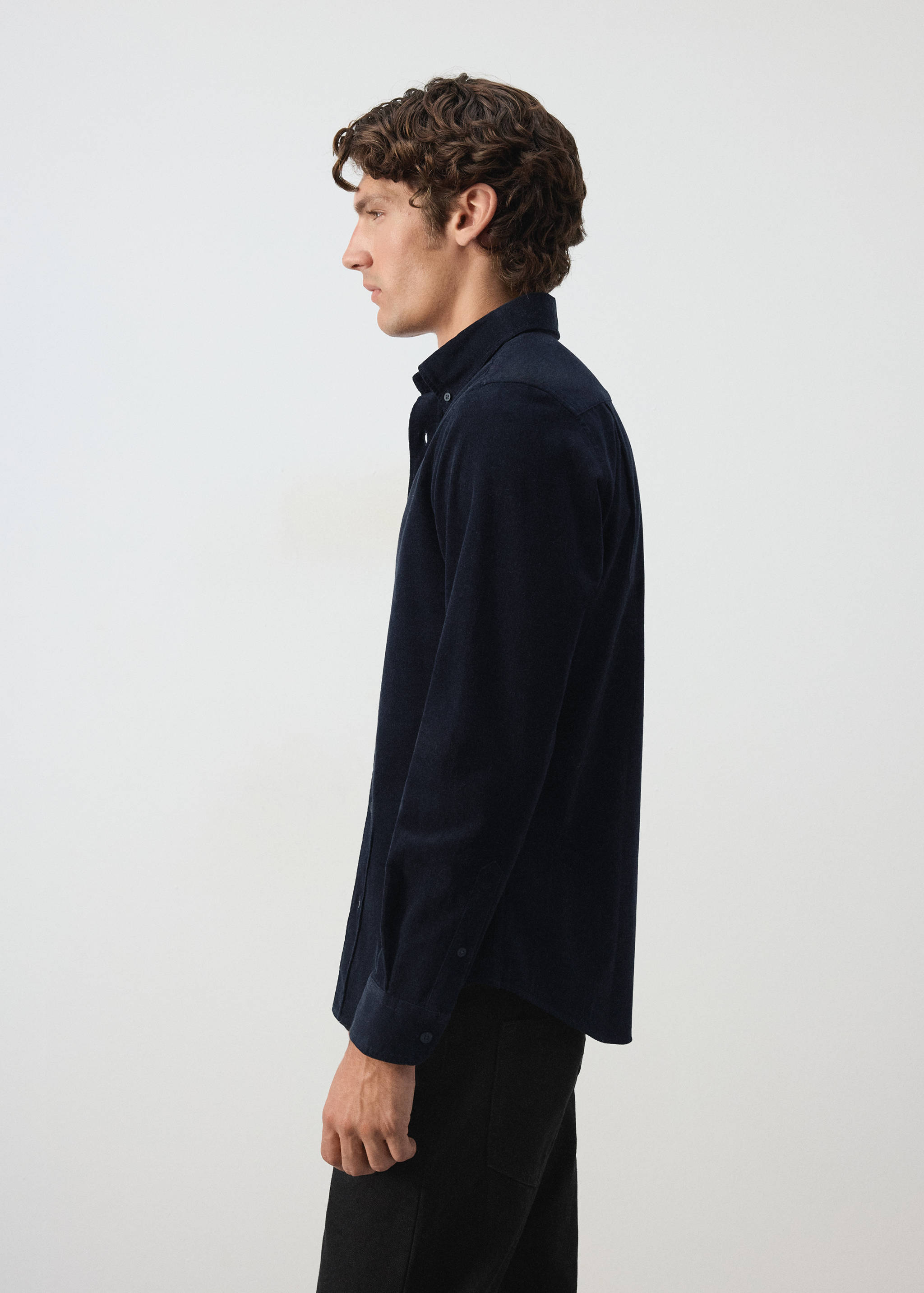 Classic-fit micro-corduroy shirt - Details of the article 2