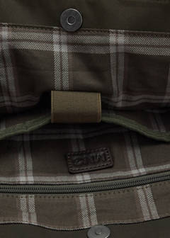 Waxed-effect tote bag — Khaki 4
