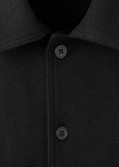 Wool-blend overshirt with pockets — Black 7