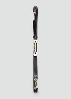Thin belt with metal buckle — Black 4