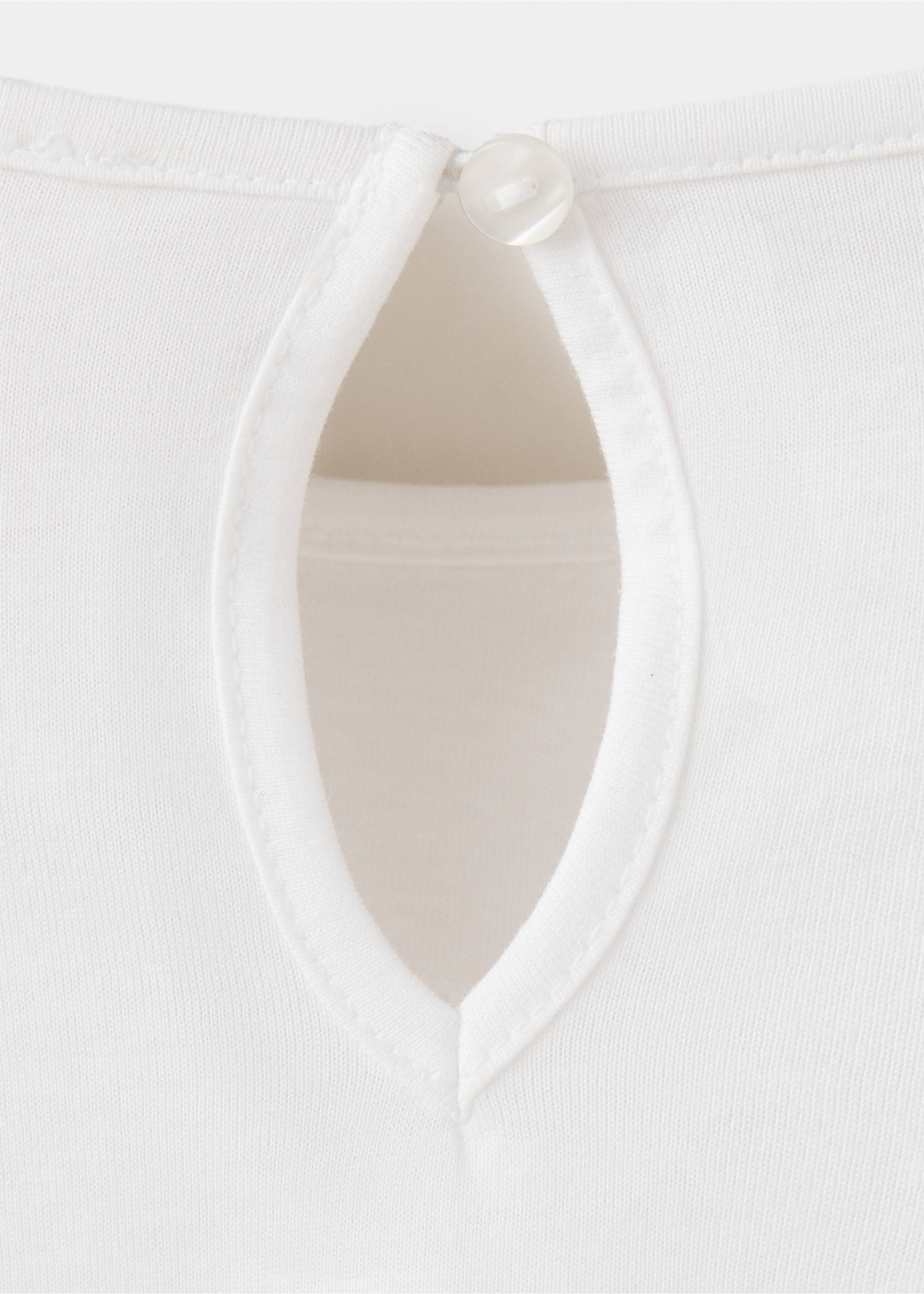 Embroidered detail T-shirt - Details of the article 8, Off White. Ref: 37087905-00.