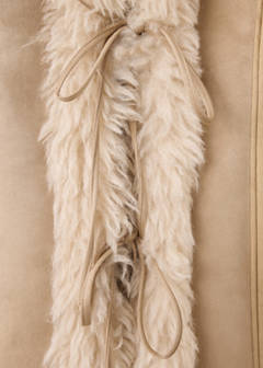 Tailored jacket with fur trim — Beige 7