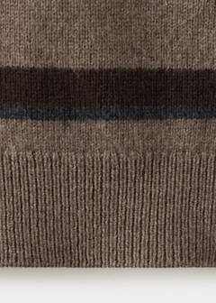 Wool-cashmere blend knit polo jumper — Medium Brown 8