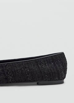 Tweed ballerinas with metallic detail — Black 5