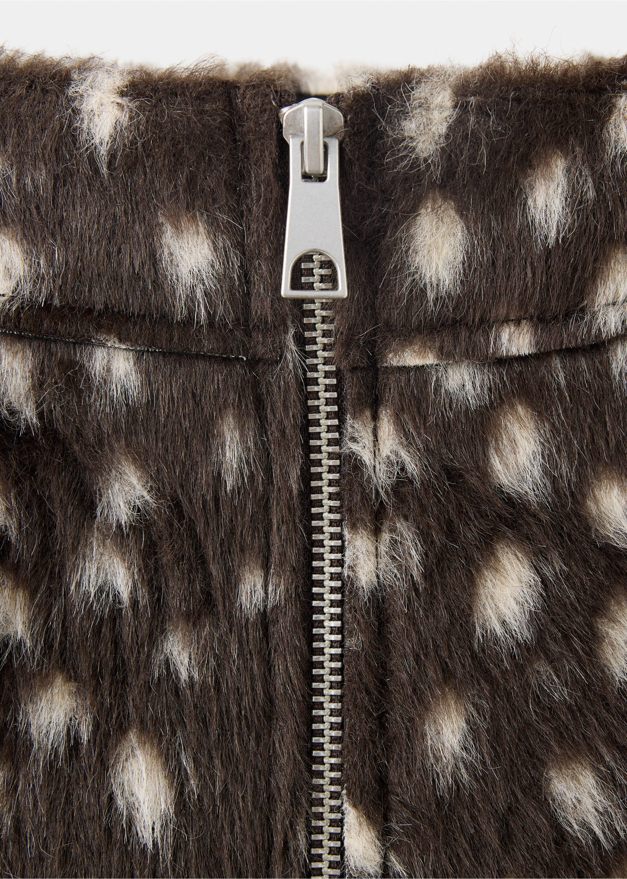 Bambi skirt with brushed finish - Details of the article 8, Brown. Ref: 37087913-00.