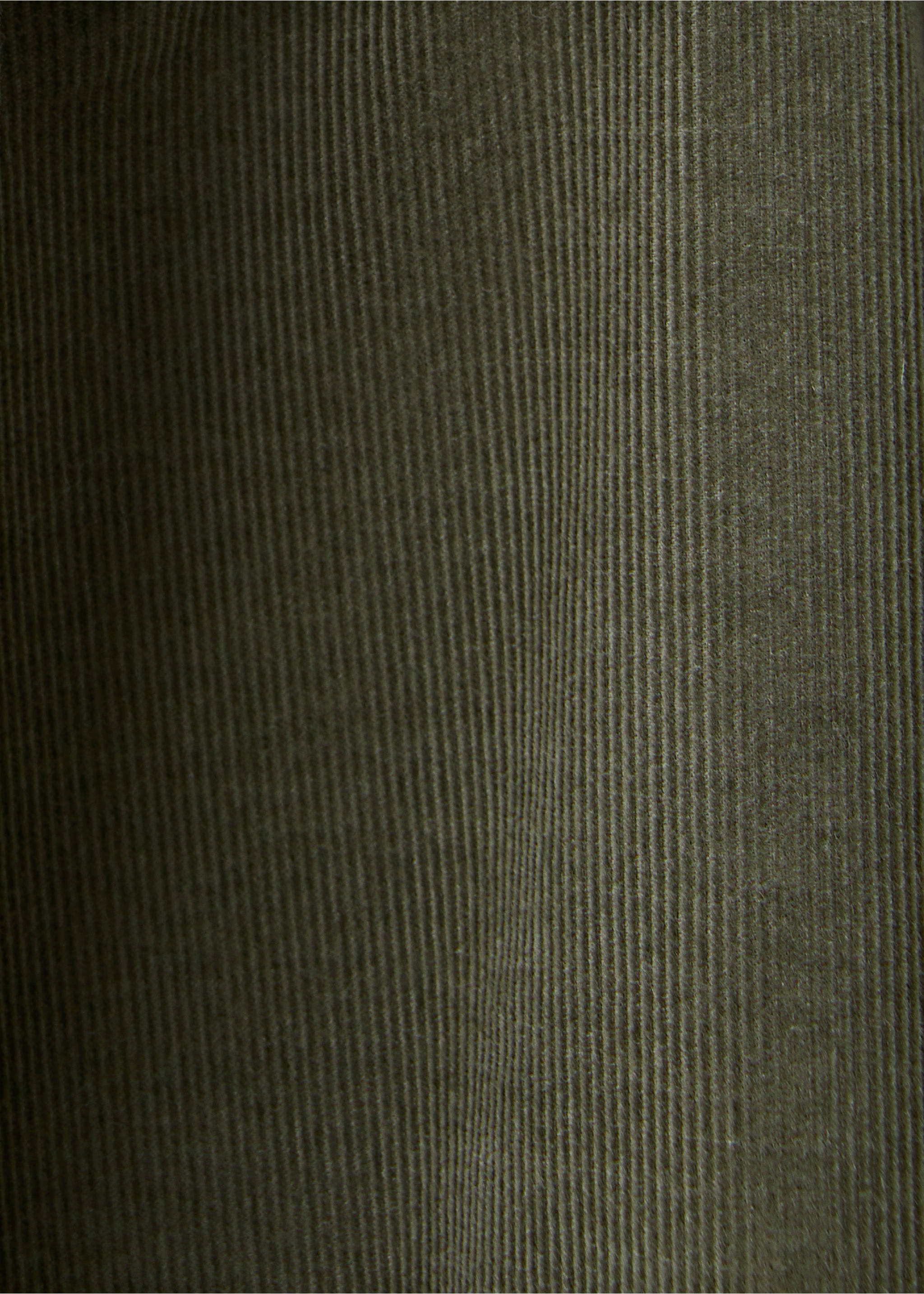 Corduroy dress with ruffle detail - Details of the article 0, Khaki. Ref: 37087918-00.