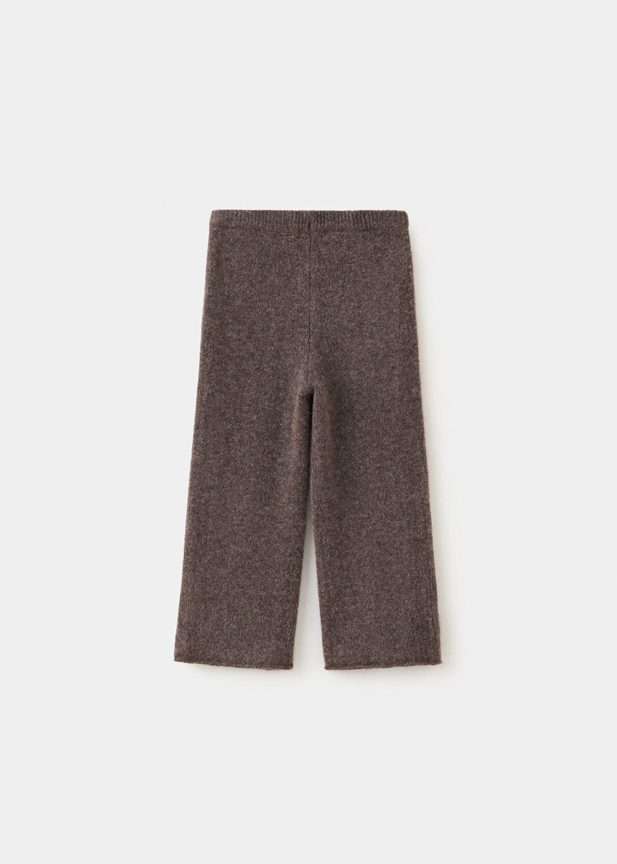 Straight knitted trousers — Brown