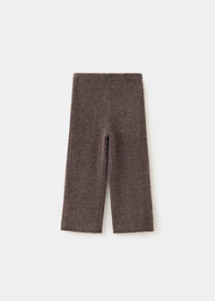 Straight knitted trousers — Brown 4