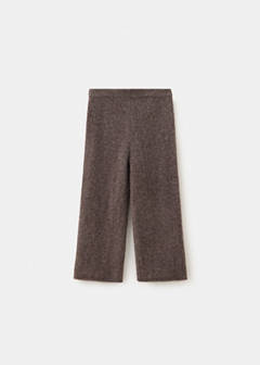 Straight knitted trousers — Brown 2